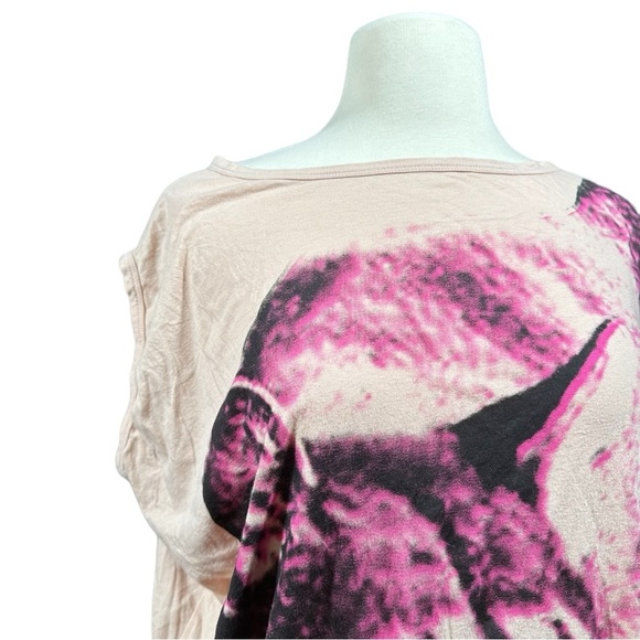 Stella McCartney Lynx Big Cat Graphic Slouchy Tee Size EU 42 US Medium - Picture 5 of 9